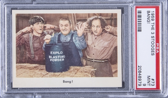 1959 Fleer "Three Stooges" #73 "Bang!" – PSA MINT 9